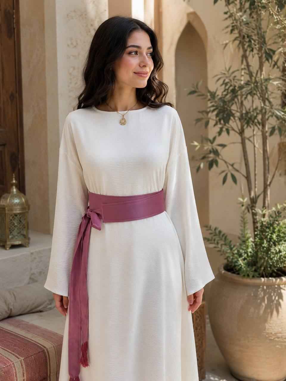 Rosewood Satin Wrap Belt