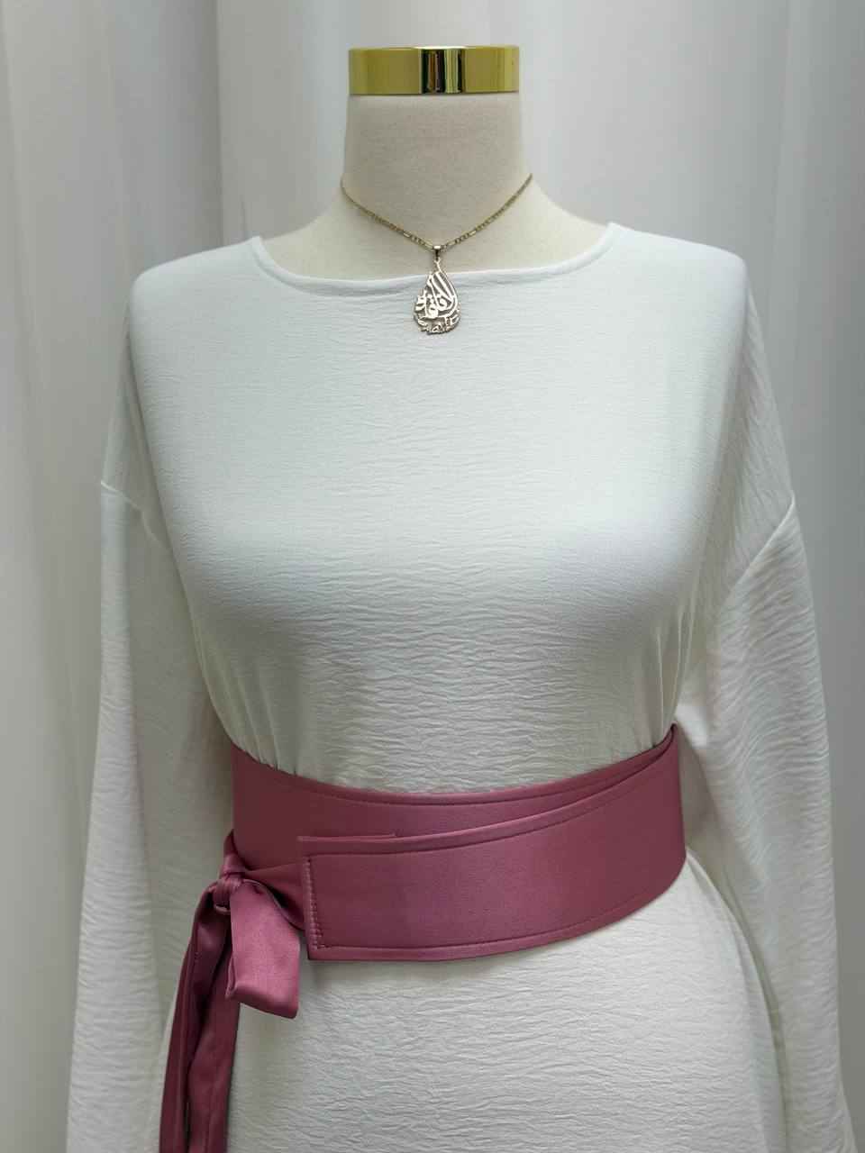 Rosewood Satin Wrap Belt