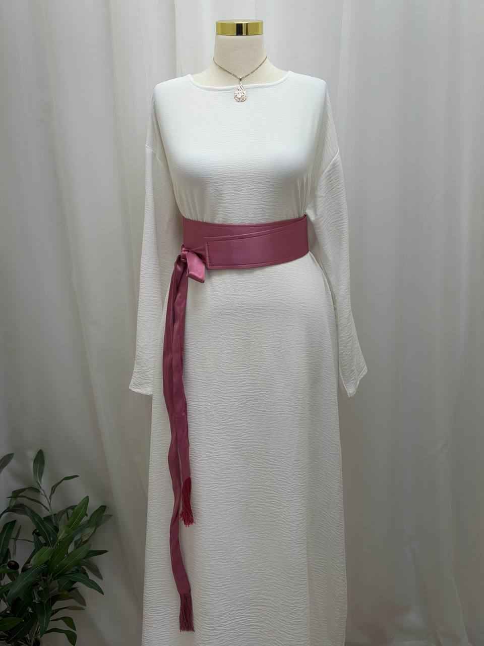 Rosewood Satin Wrap Belt