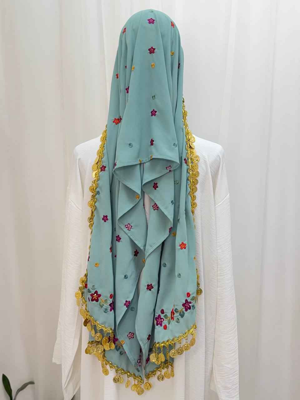 Little Princess Coin Embroidered Scarf