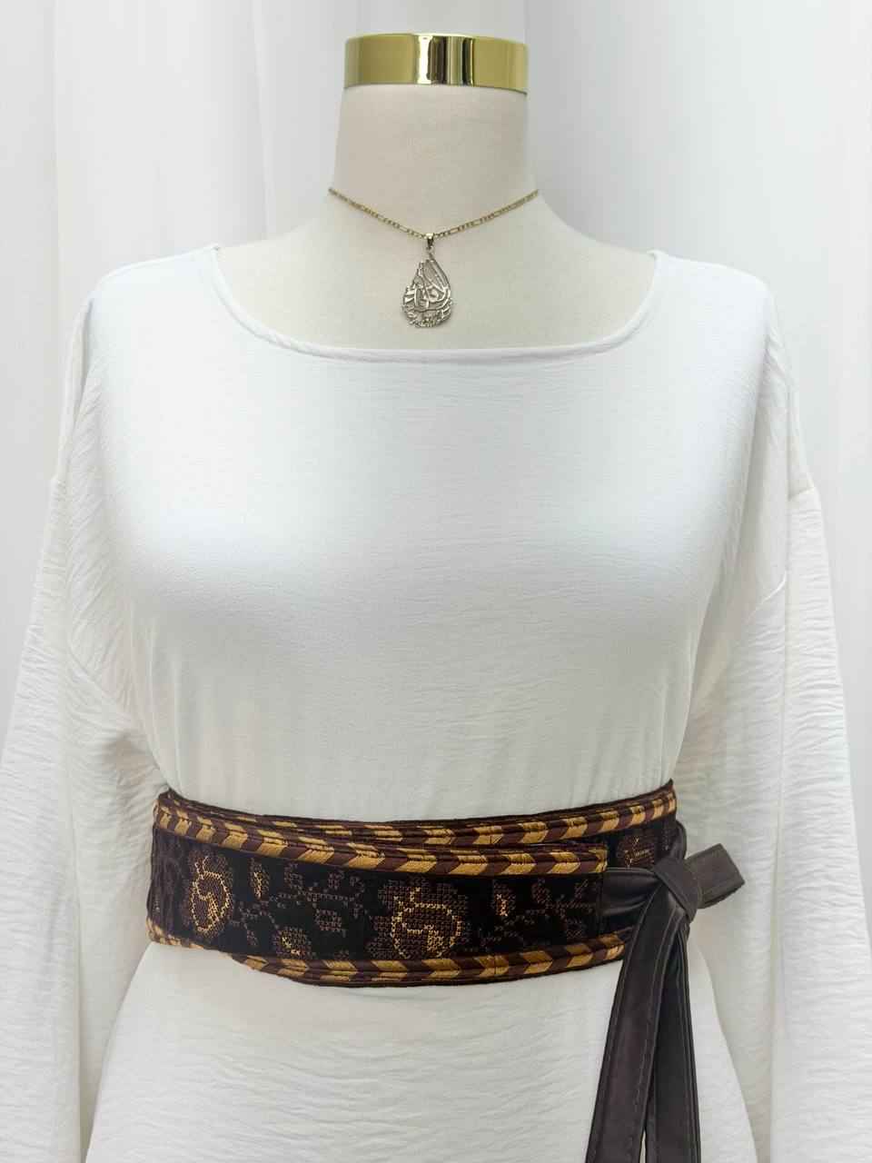 Heritage Velvet Embroidered Belt