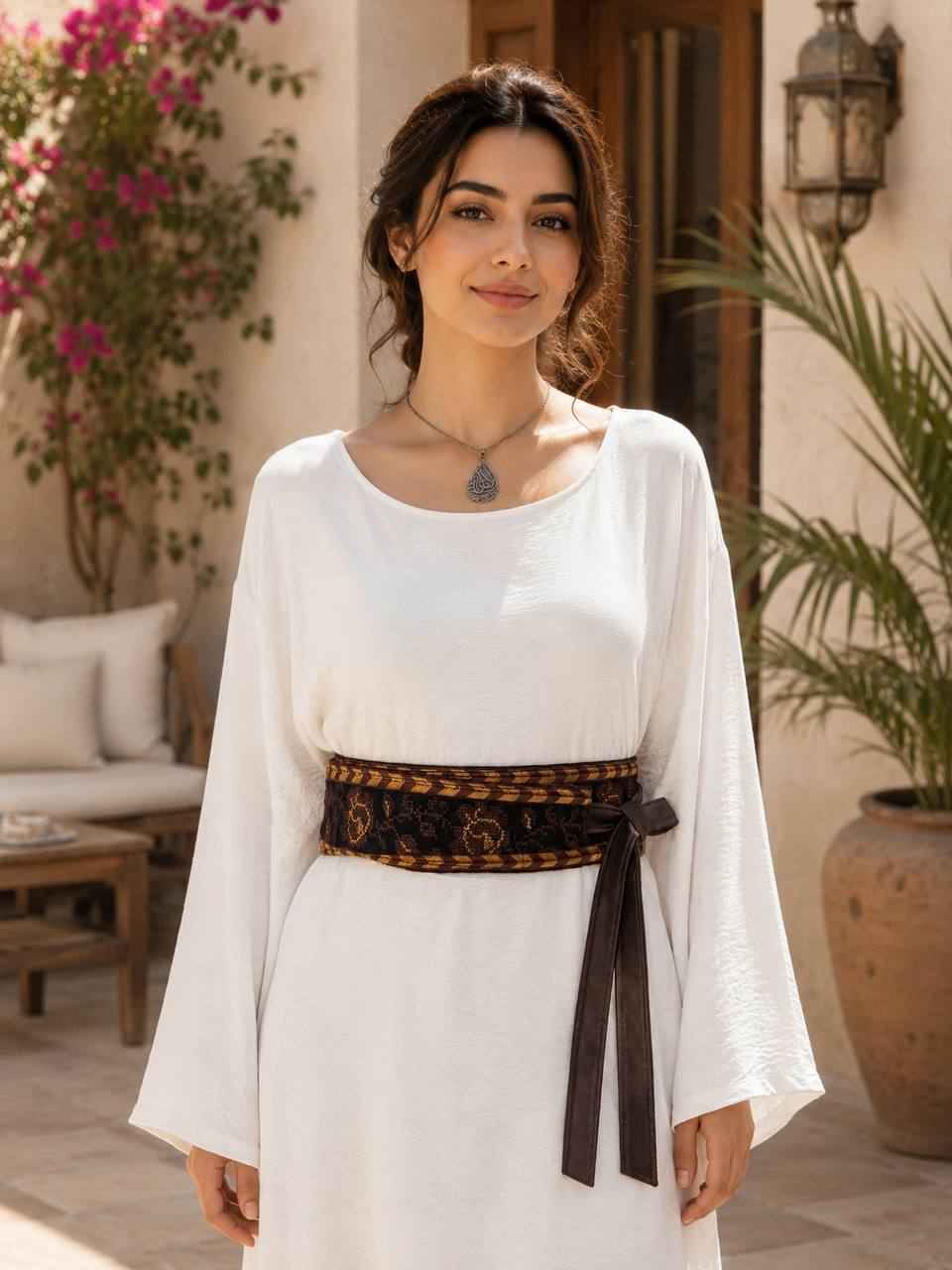 Heritage Velvet Embroidered Belt