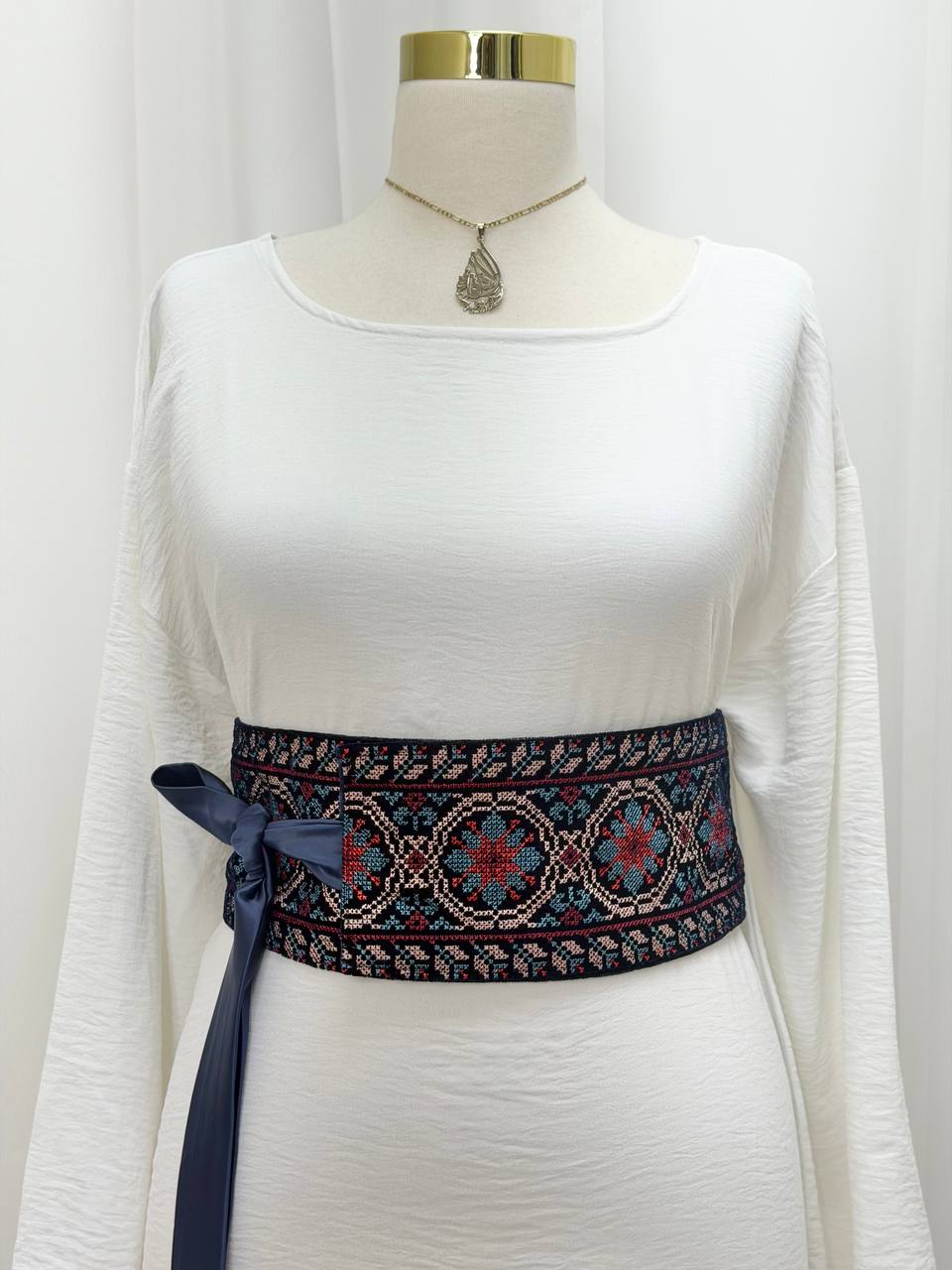 Heritage Velvet Embroidered Belt