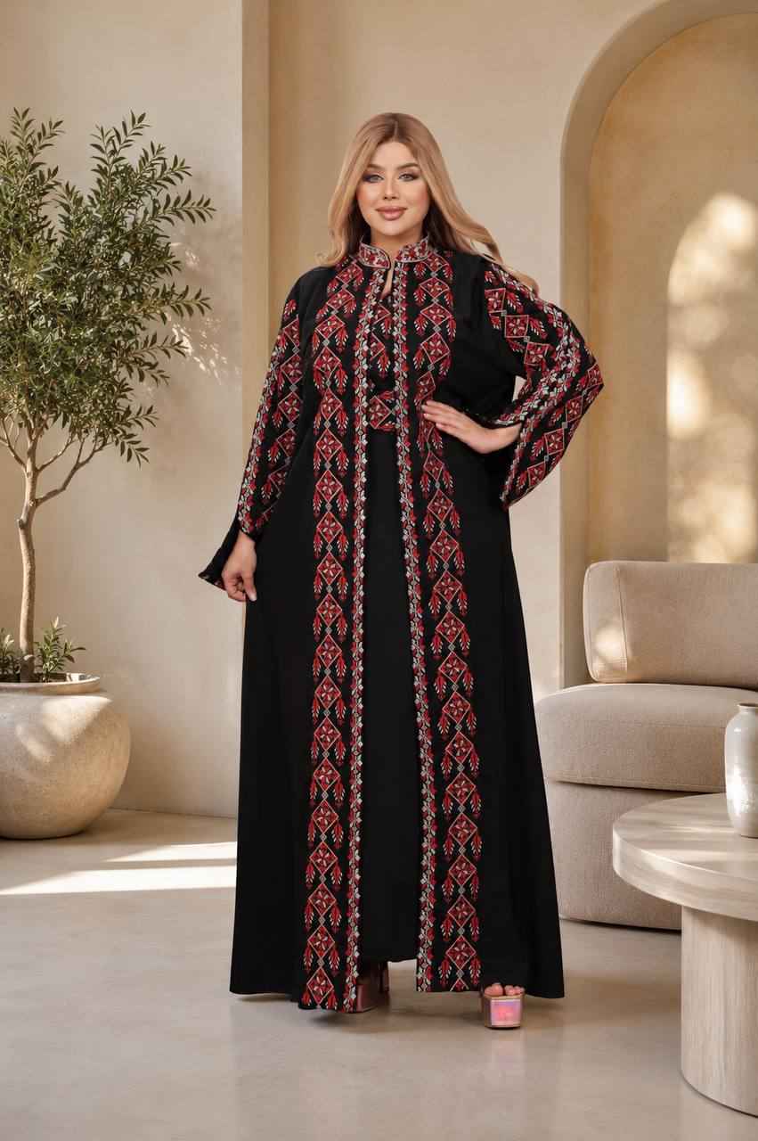 Samira – Two-Piece Embroidered Abaya