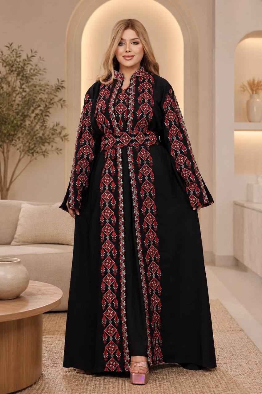Samira – Two-Piece Embroidered Abaya