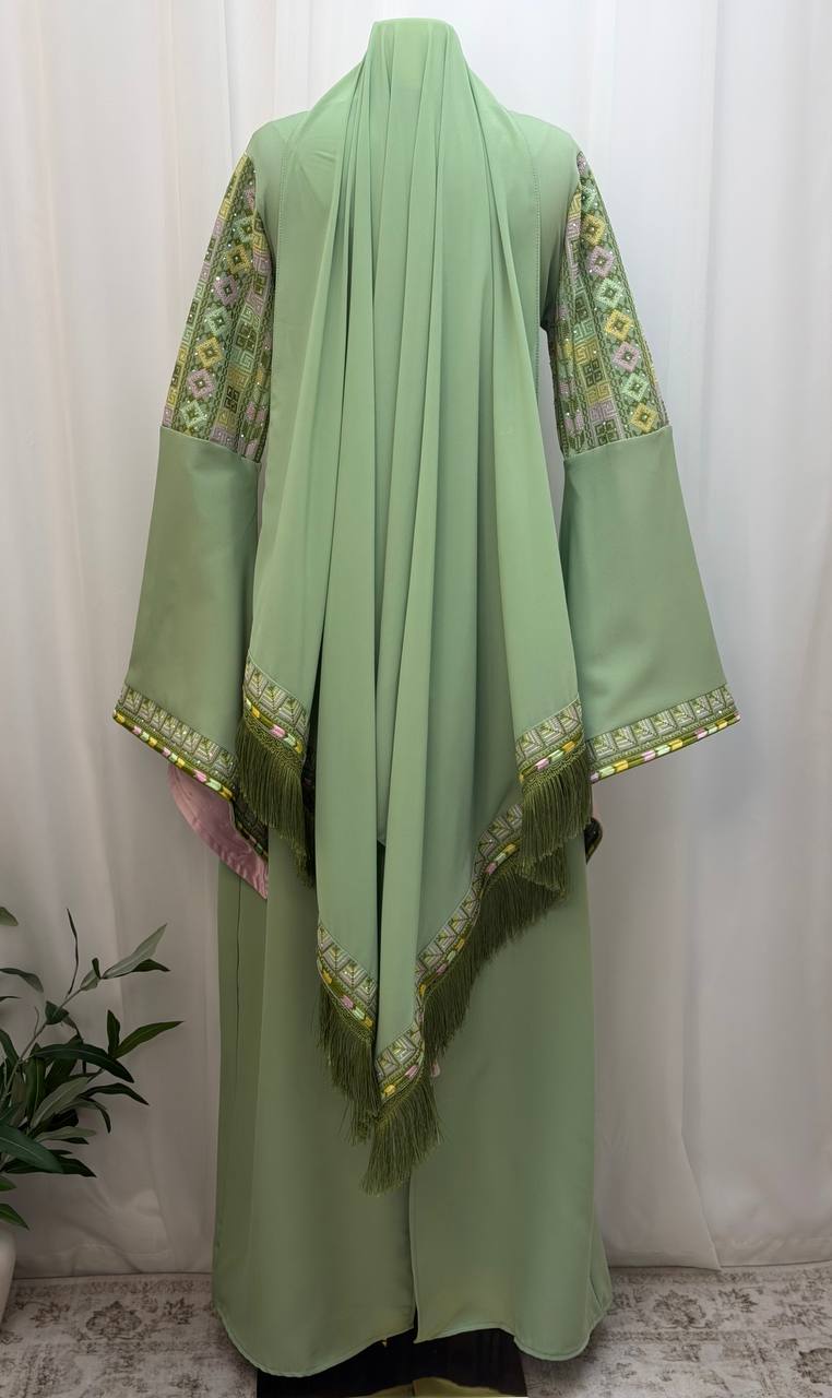 Layan Embroidered Chiffon Scarf