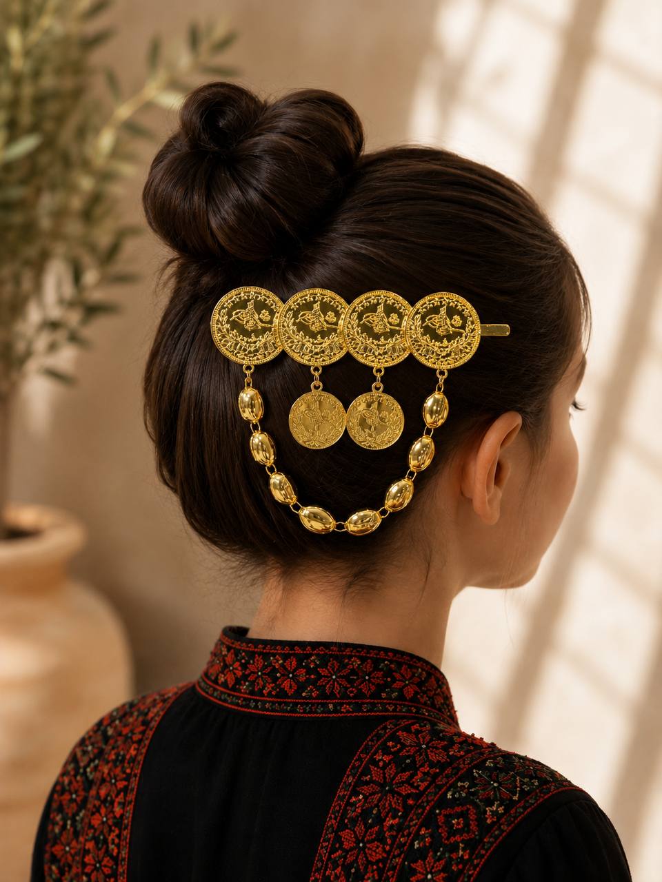 Ottoman Coin Hair Barrette
