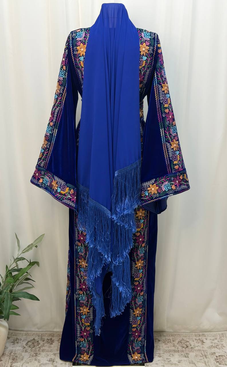 Noul Embroidered Velvet Thobe