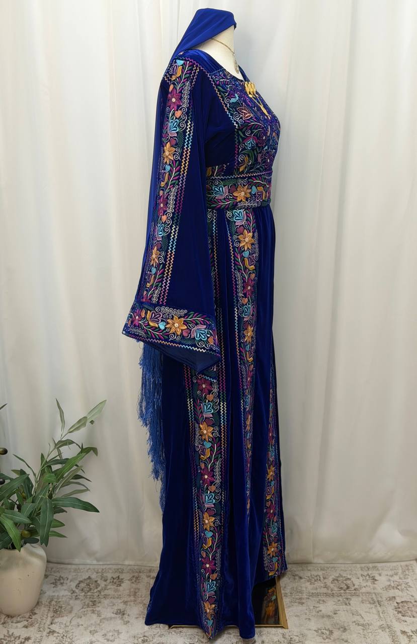 Noul Embroidered Velvet Thobe
