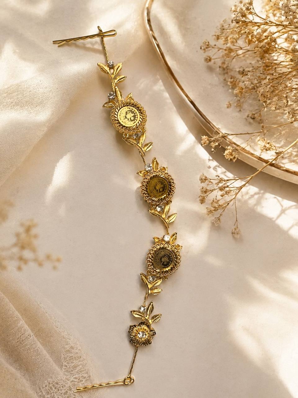 Palestinian Heritage Gold Hairpiece