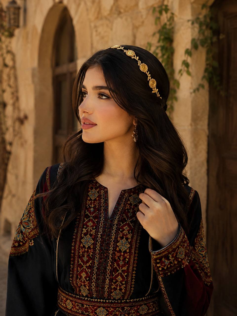 Palestinian Heritage Gold Hairpiece