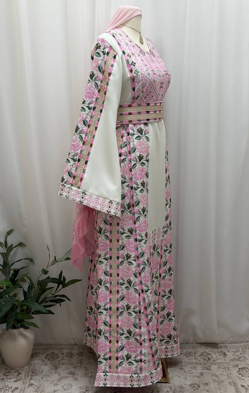 Alaa – Rose Embroidered Palestinian Thobe