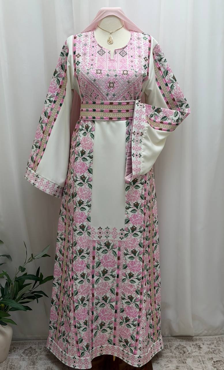 Alaa – Rose Embroidered Palestinian Thobe