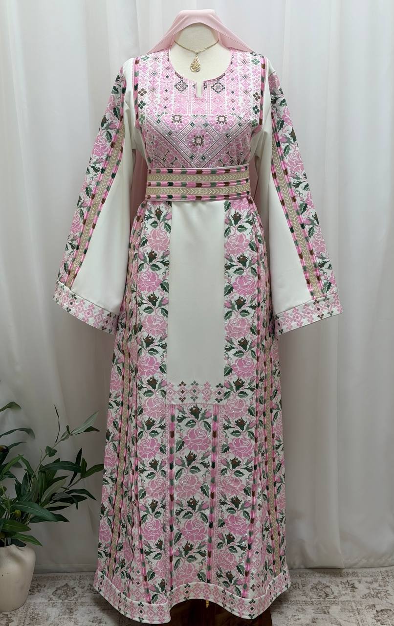 Alaa – Rose Embroidered Palestinian Thobe