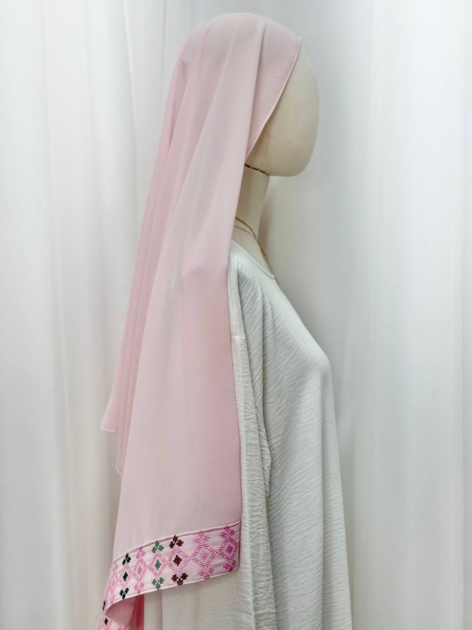 Sawsan Embroidered Chiffon Shawl/khirka
