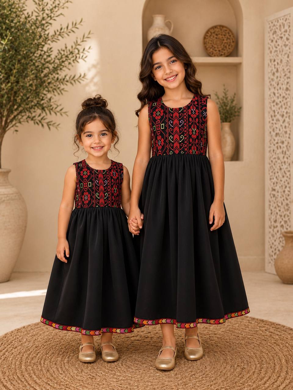 Eileen Embroidered Satin Dress
