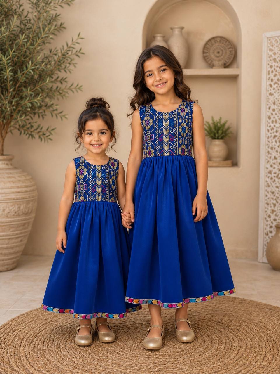 Eileen Embroidered Satin Dress
