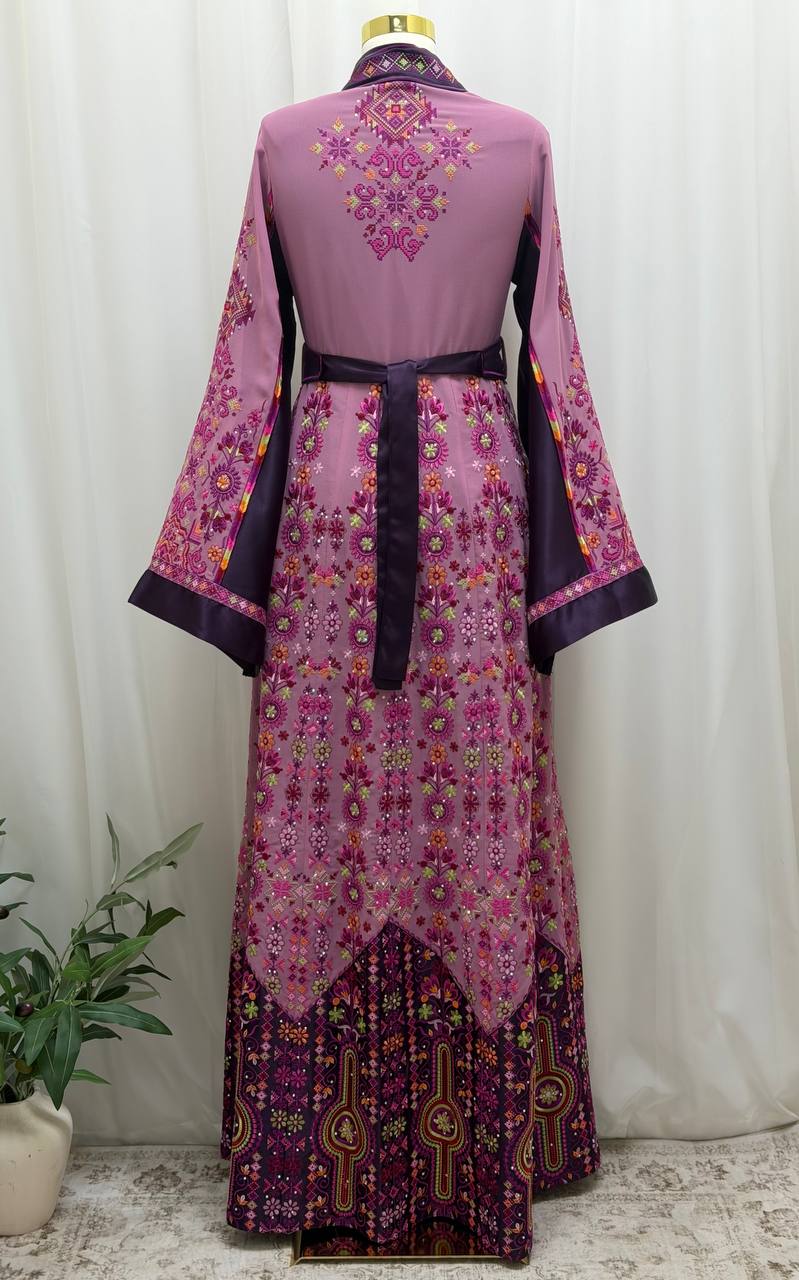 Royal Heritage Embroidered Chiffon Kaftan