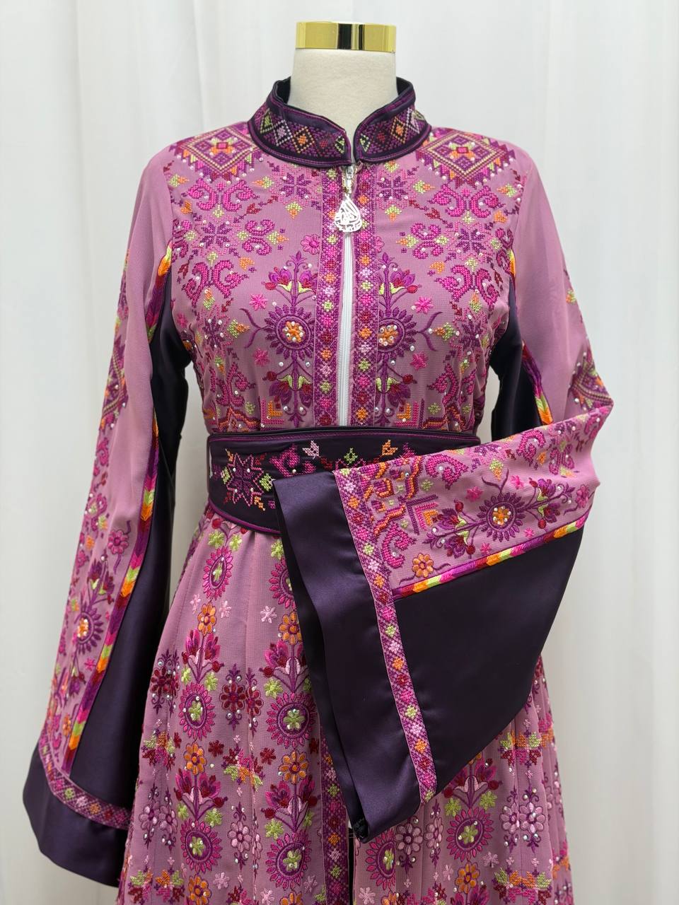 Royal Heritage Embroidered Chiffon Kaftan