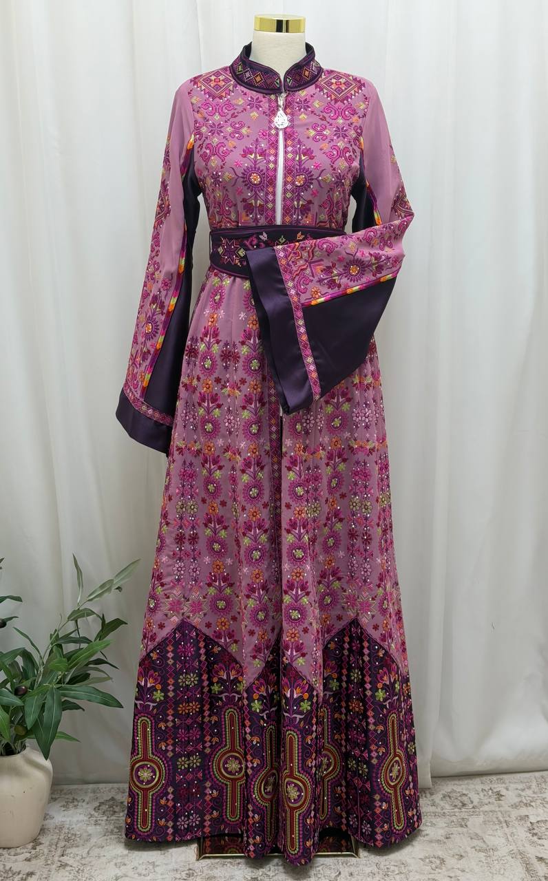 Royal Heritage Embroidered Chiffon Kaftan