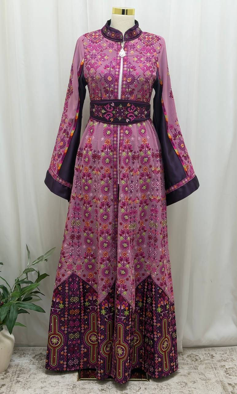 Royal Heritage Embroidered Chiffon Kaftan