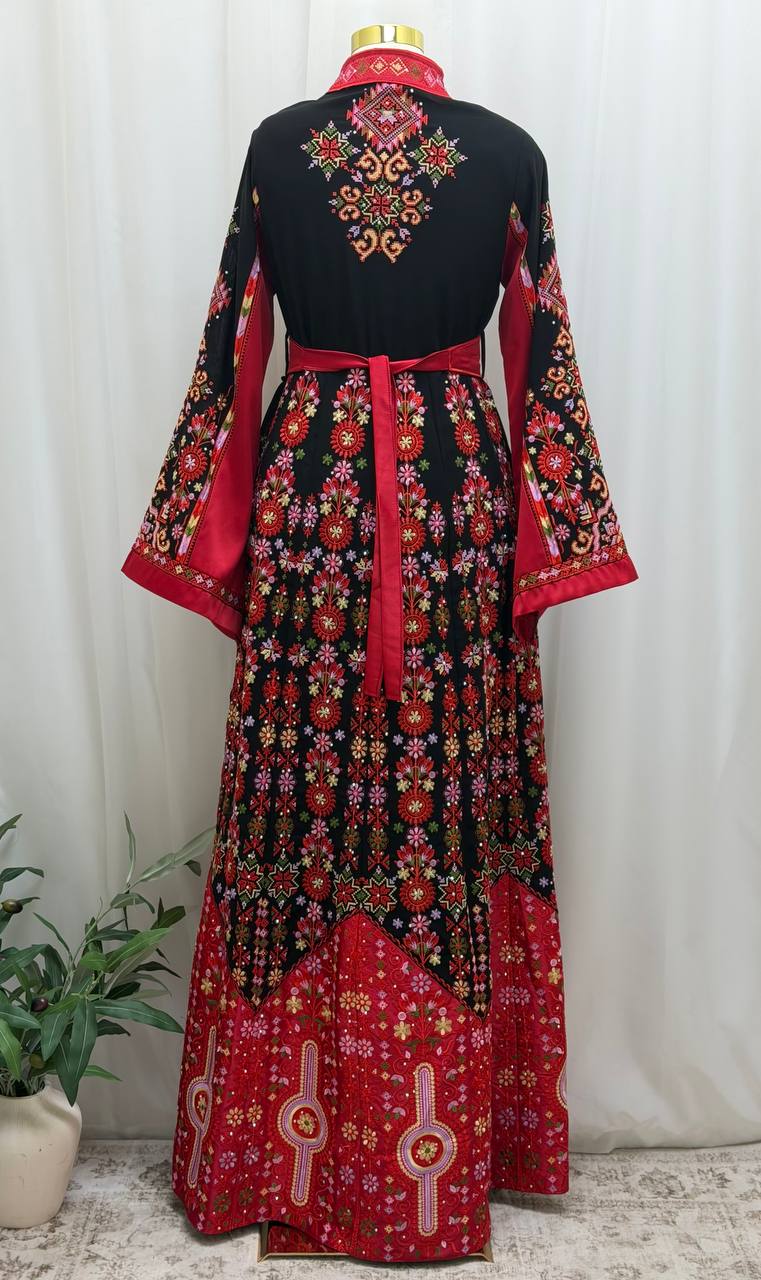 Royal Heritage Embroidered Chiffon Kaftan