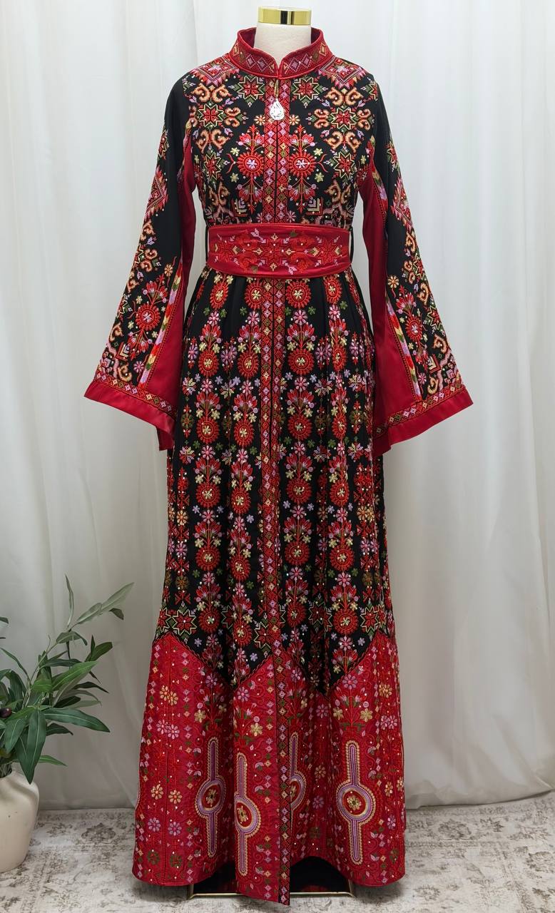 Royal Heritage Embroidered Chiffon Kaftan