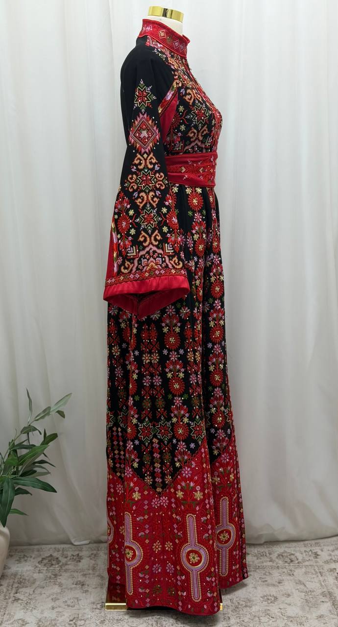Royal Heritage Embroidered Chiffon Kaftan