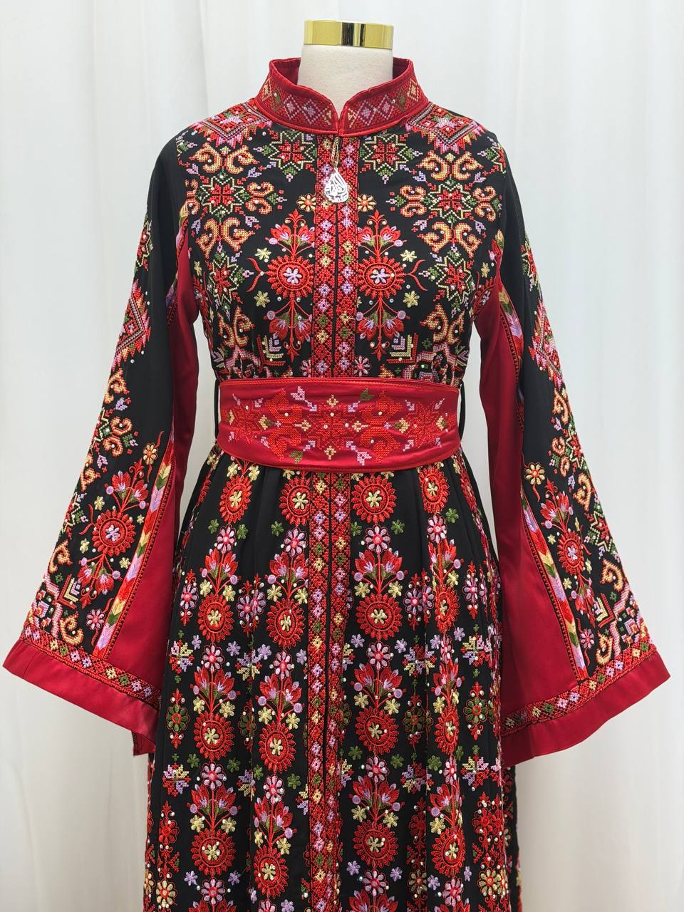 Royal Heritage Embroidered Chiffon Kaftan