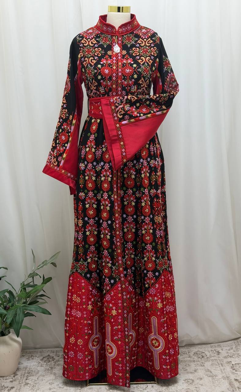 Royal Heritage Embroidered Chiffon Kaftan