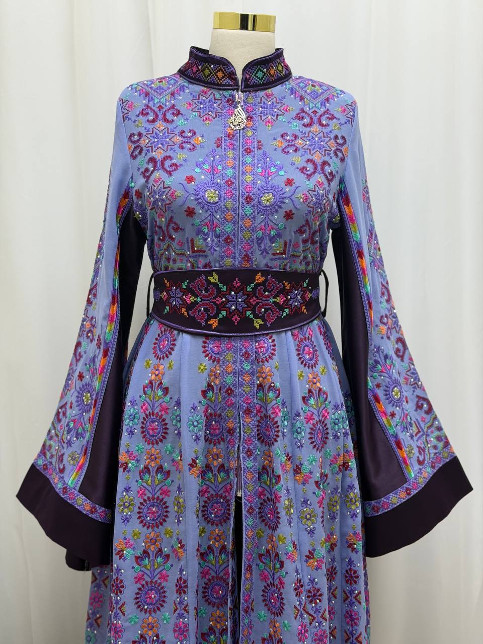 Royal Heritage Embroidered Chiffon Kaftan