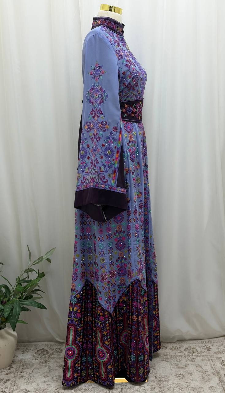 Royal Heritage Embroidered Chiffon Kaftan