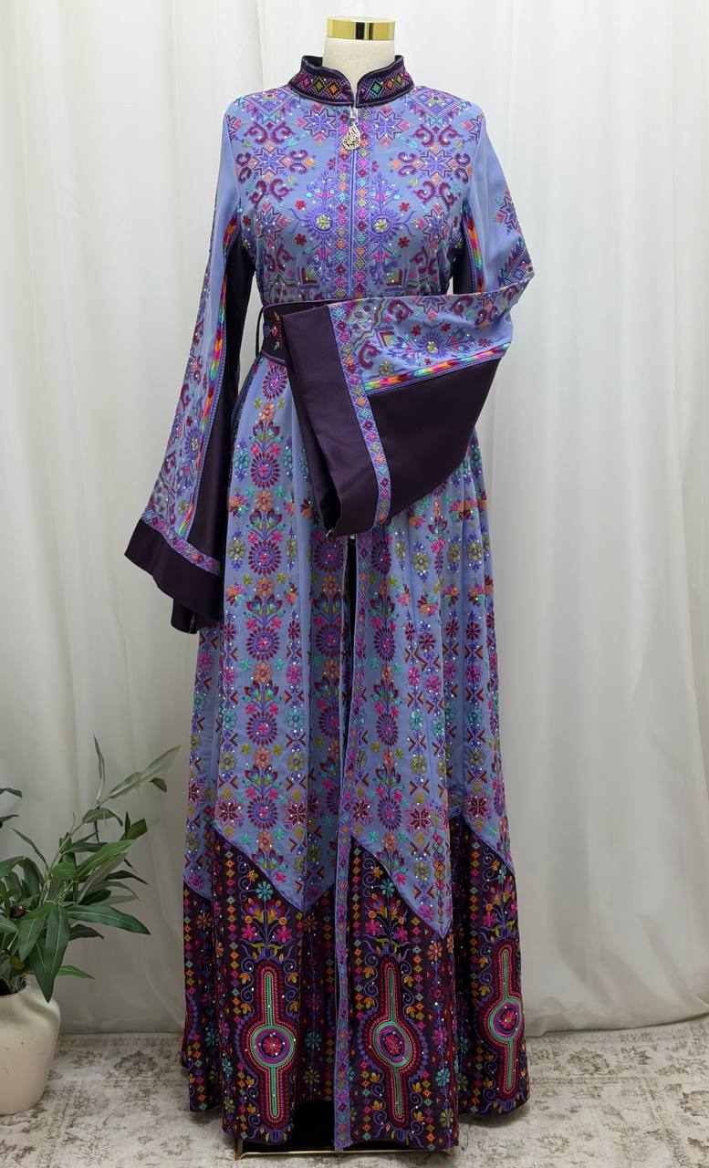 Royal Heritage Embroidered Chiffon Kaftan