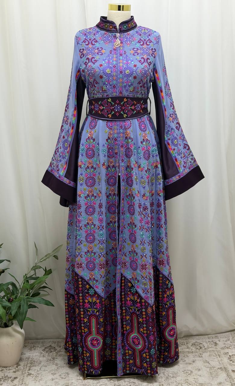 Royal Heritage Embroidered Chiffon Kaftan