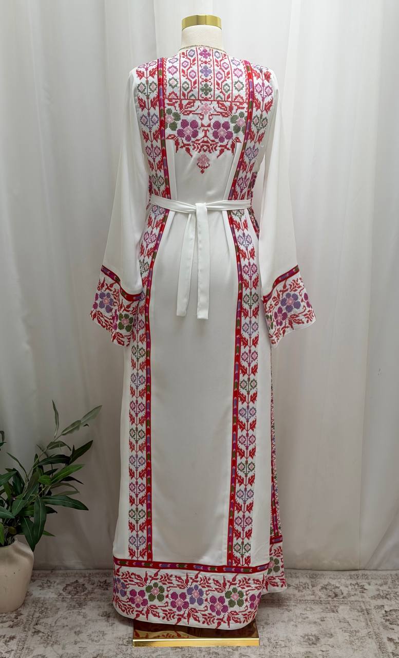 Zahra Al-Nargis Palestinian Embroidered Thobe