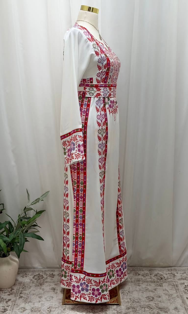 Zahra Al-Nargis Palestinian Embroidered Thobe