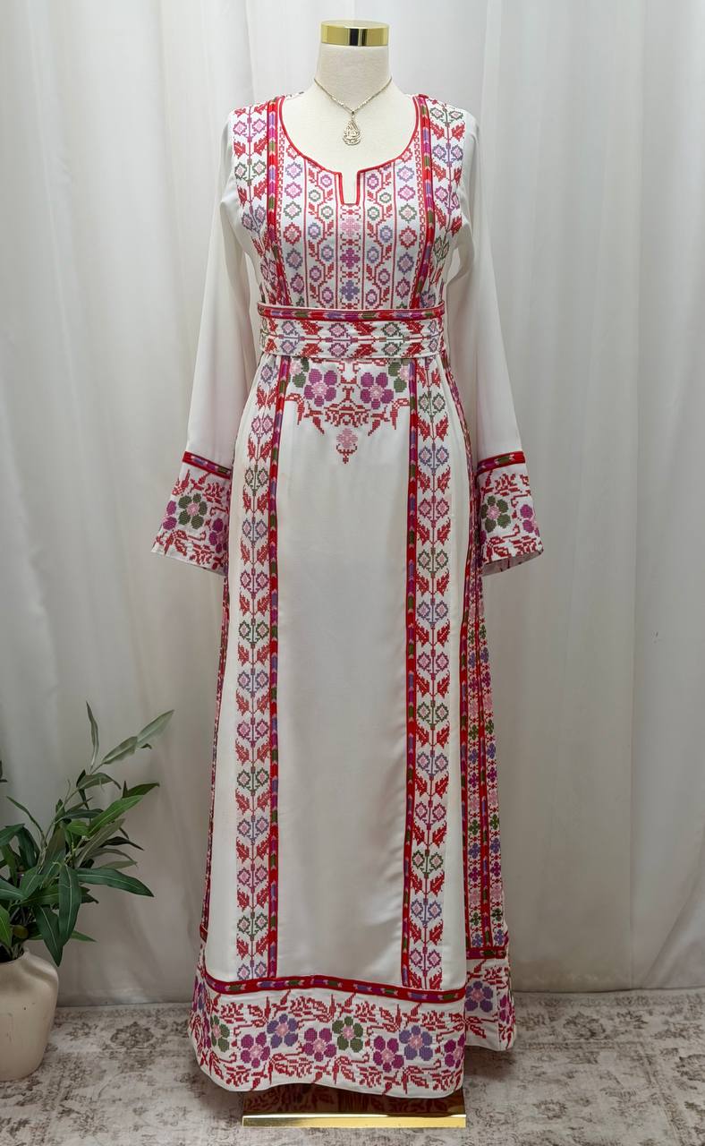 Zahra Al-Nargis Palestinian Embroidered Thobe