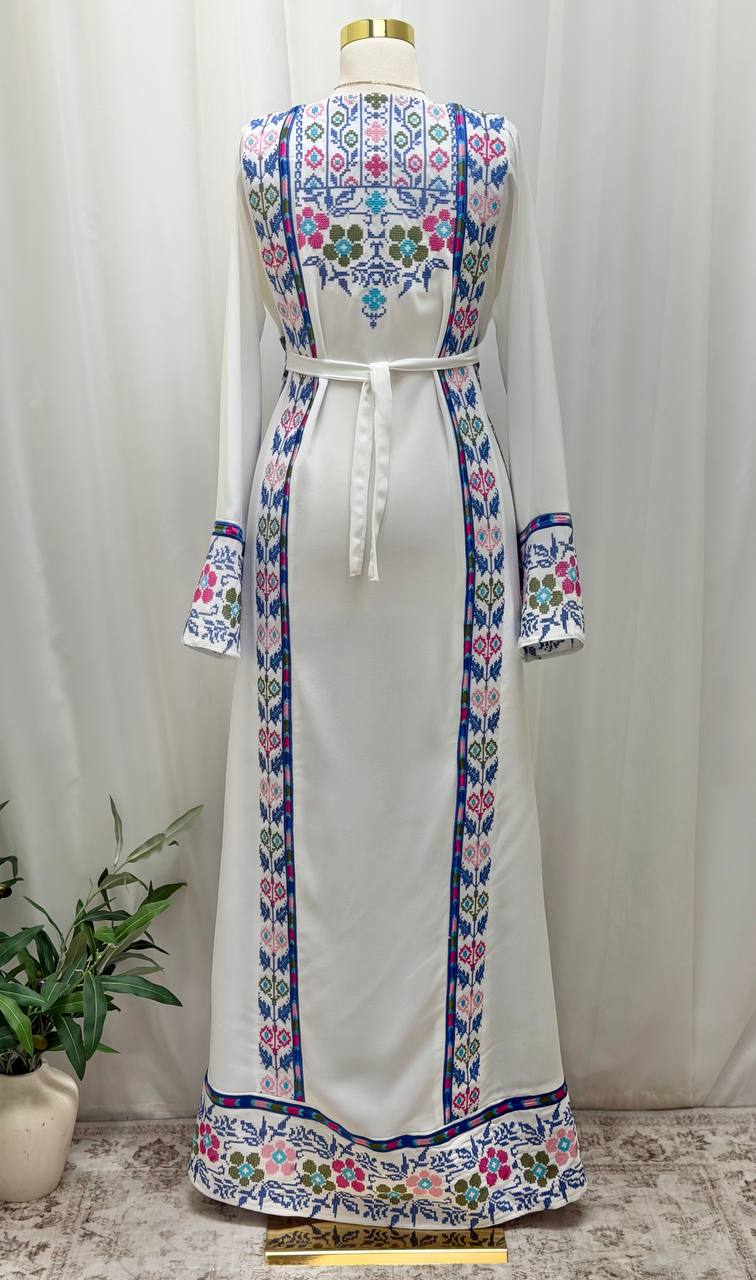 Zahra Al-Nargis Palestinian Embroidered Thobe