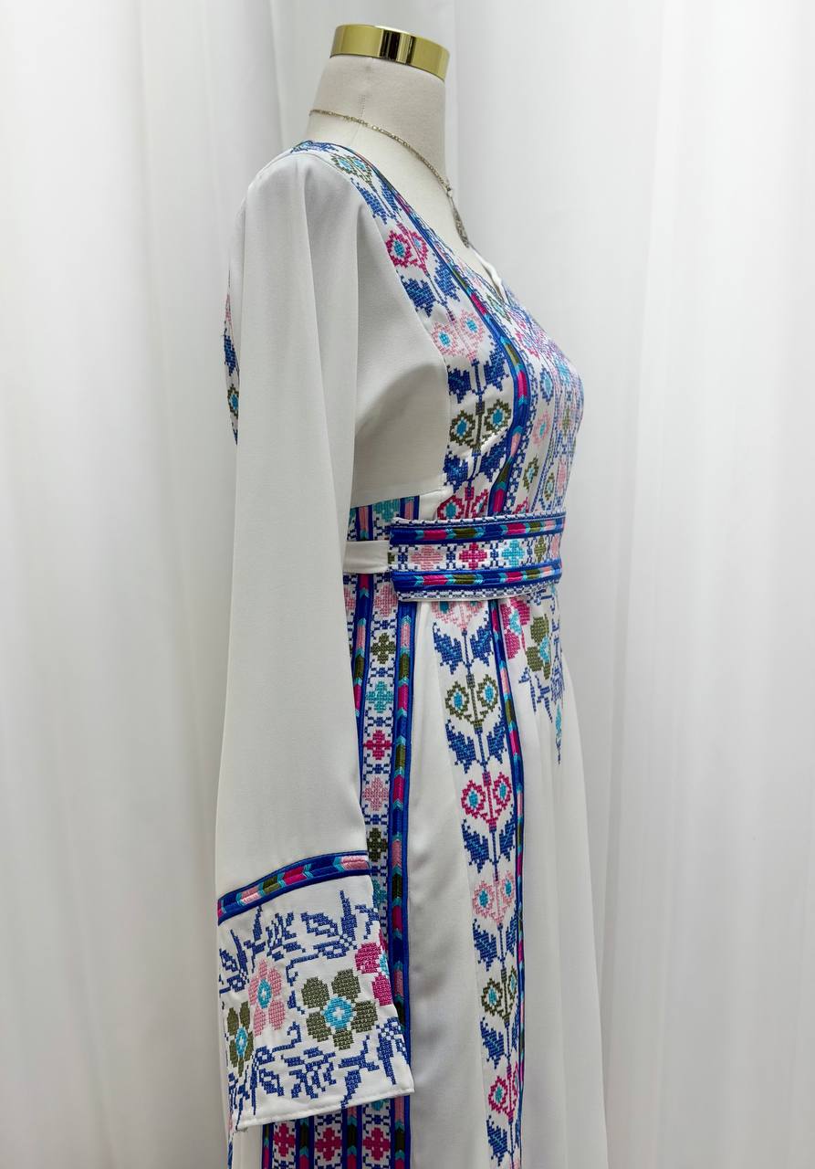 Zahra Al-Nargis Palestinian Embroidered Thobe