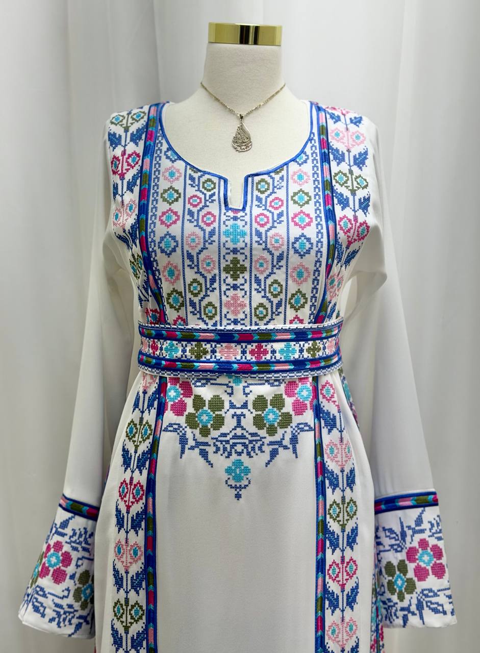 Zahra Al-Nargis Palestinian Embroidered Thobe