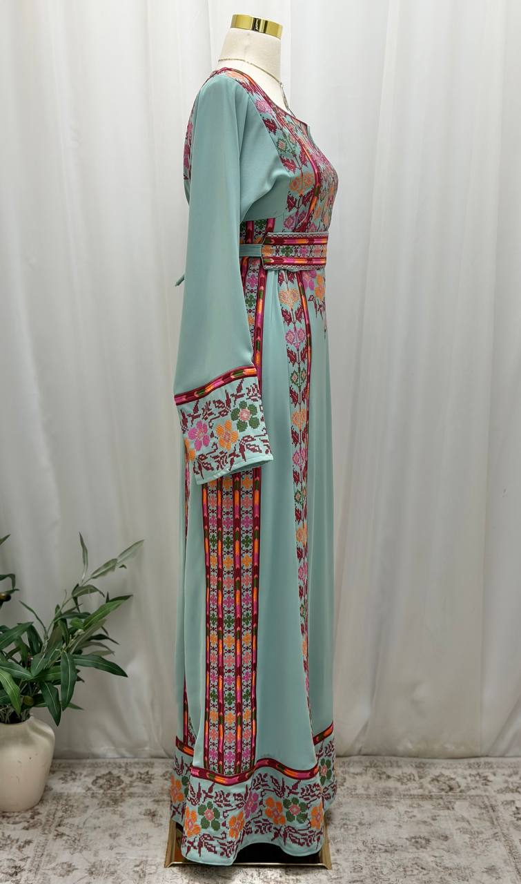 Zahra Al-Nargis Palestinian Embroidered Thobe