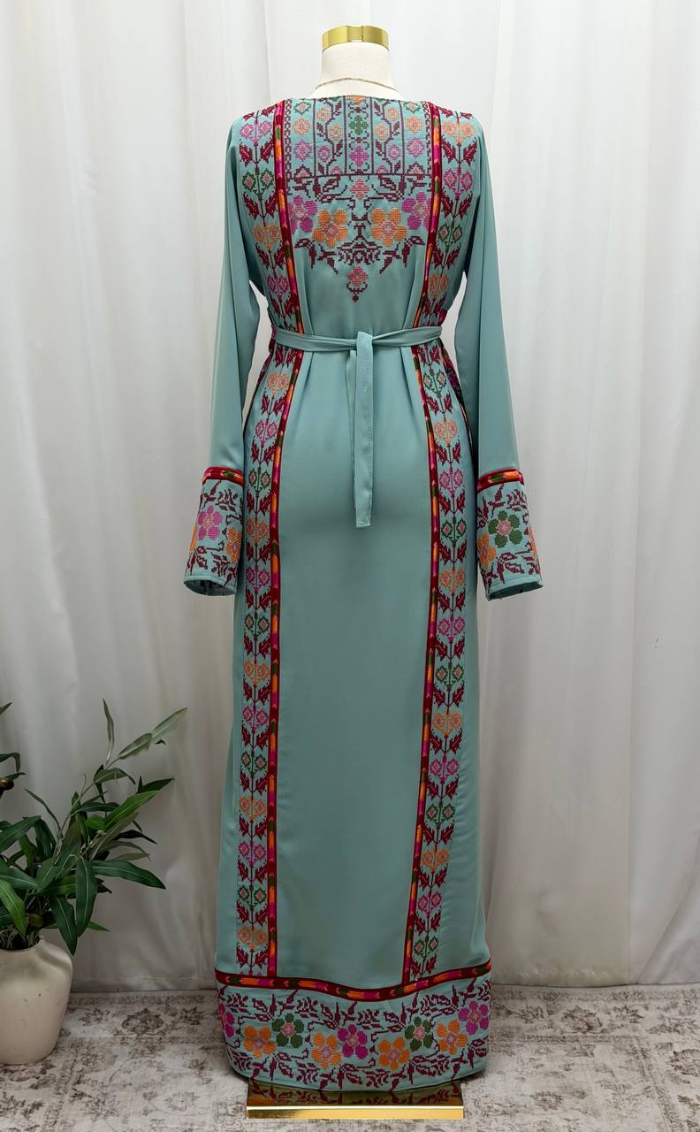 Zahra Al-Nargis Palestinian Embroidered Thobe