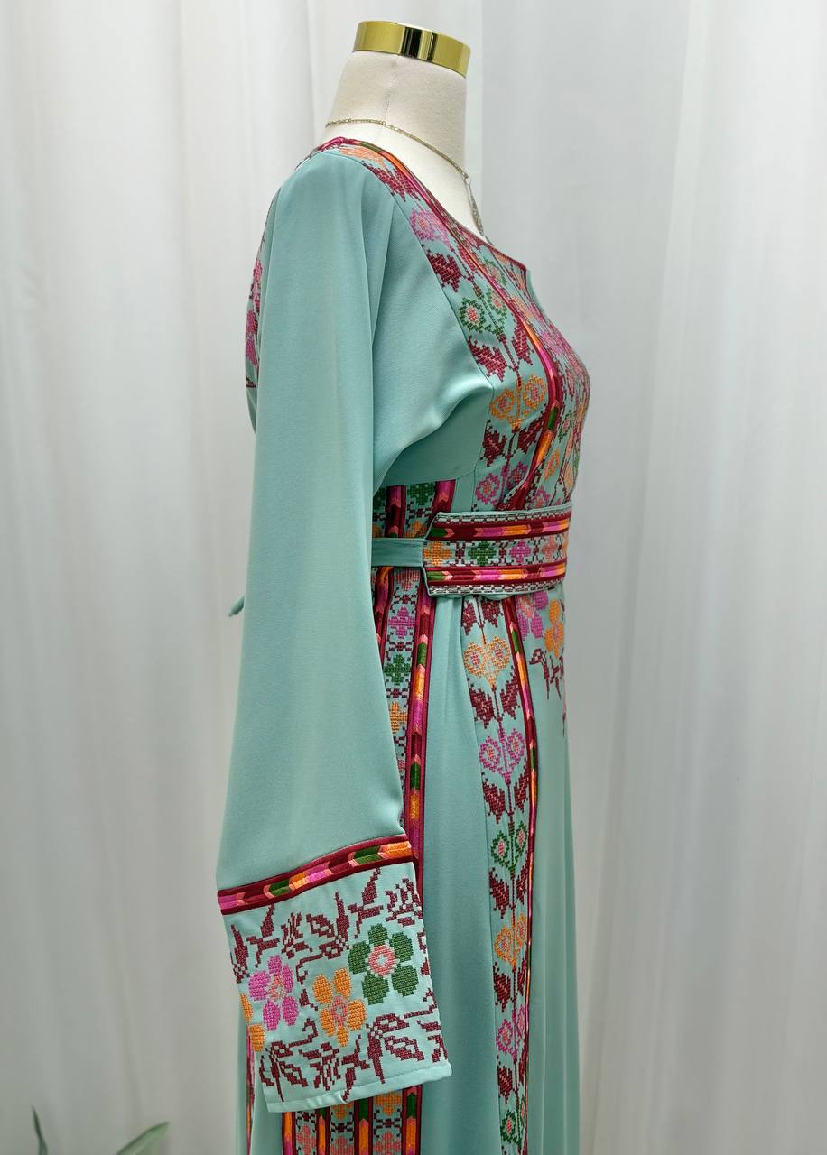 Zahra Al-Nargis Palestinian Embroidered Thobe