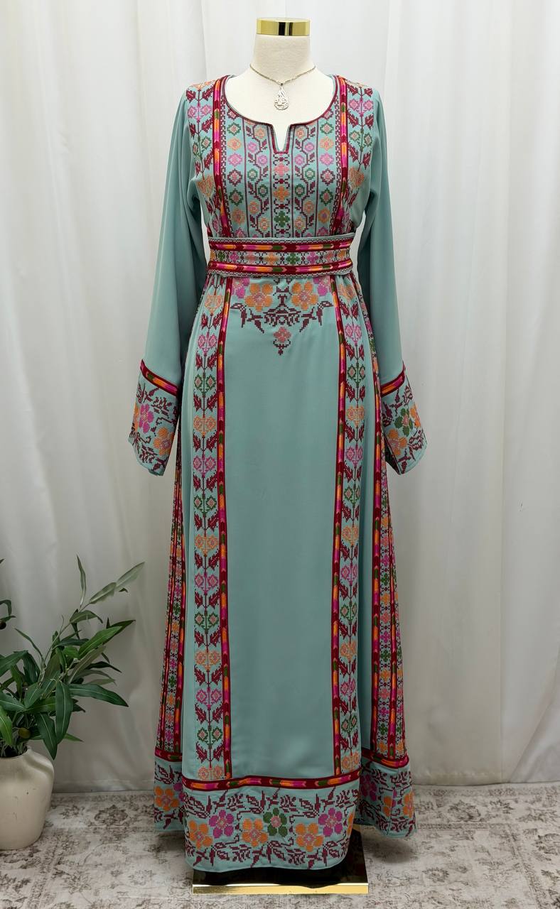 Zahra Al-Nargis Palestinian Embroidered Thobe