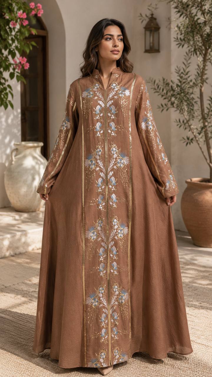 Dalal – Linen Embroidered Jalabiya