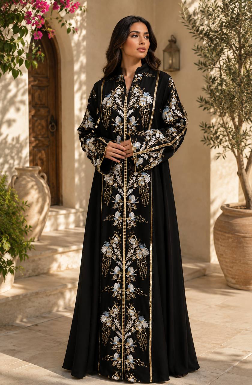 Dalal – Linen Embroidered Jalabiya