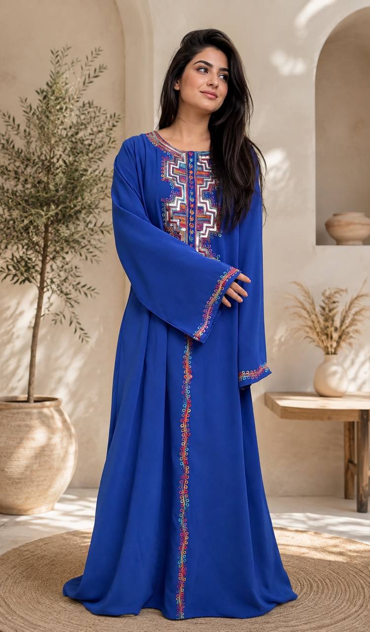 Royal Blue Heritage Jalabiya