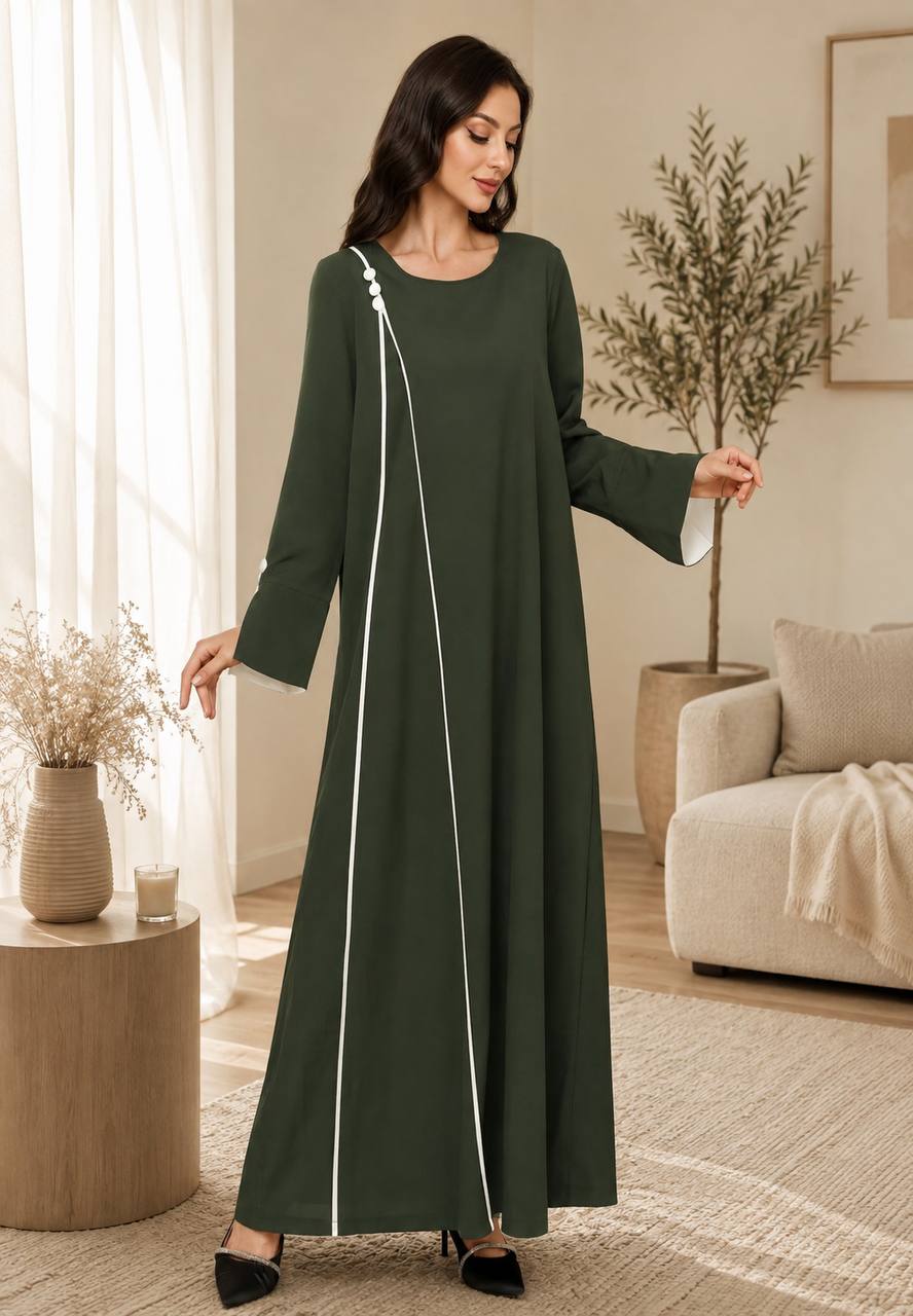 Olive Elegance CY Abaya