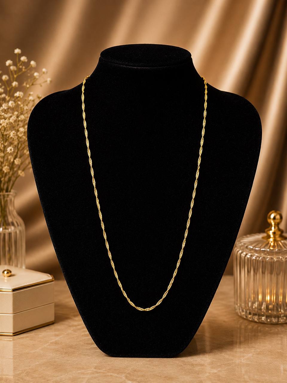 Delicate Twisted Rope Chain Necklace