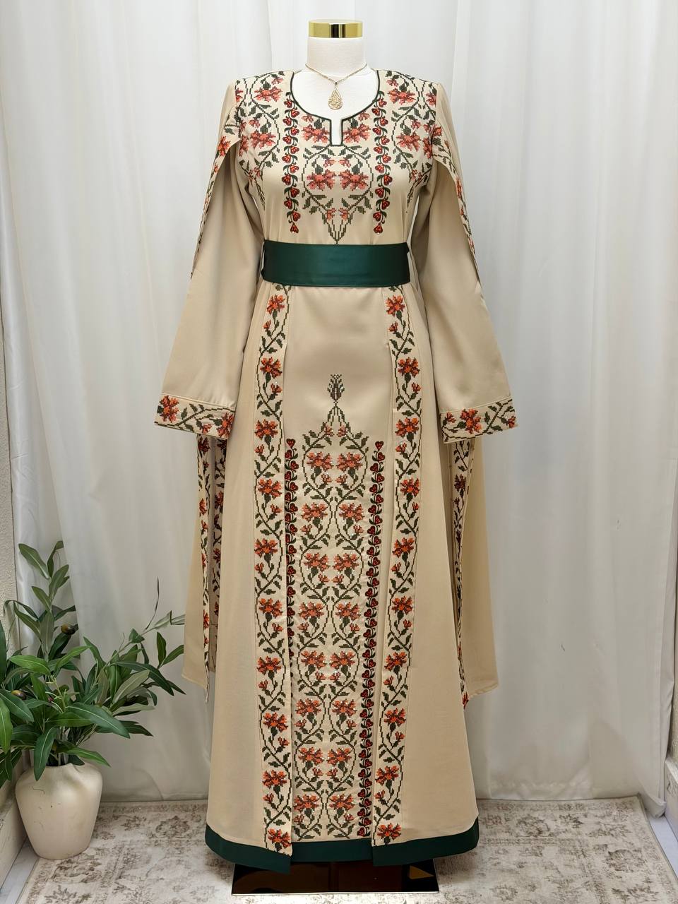 Noura Palestinian Embroidered Thobe